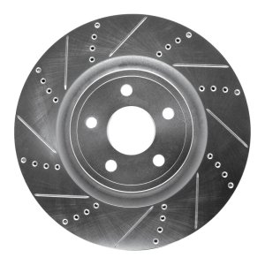 Dodge Durango Brake Rotor (1) - Front Left - R1 Concepts - Drilled & Slotted - Silver - `12-`25 Dodge Durango Brake Rotor (1) - Front Left - R1 Concepts - Drilled & Slotted - Silver - `12-`25